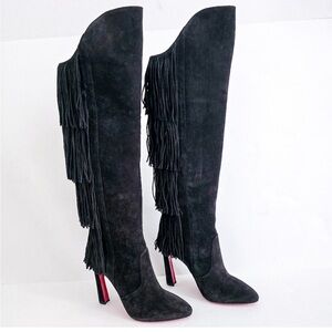 Christian Louboutin fringe boots 37.5 brand new